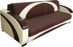 Диван Галактика Паркер Д3 mercury milk, alba dark brown