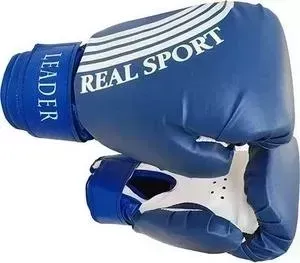 Перчатки боксерские RealSport Leader 10 унций синий