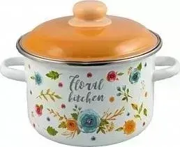 Кастрюля эмалированная Appetite 4.0 л Floral kitchen (6RD201M)
