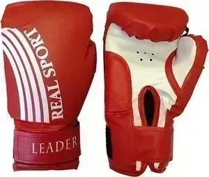 Перчатки боксерские RealSport Leader 12 унций красный