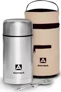 Термос Арктика 1 л с супер-широким горлом для супа и еды в чехле (301-1000А в чехле)