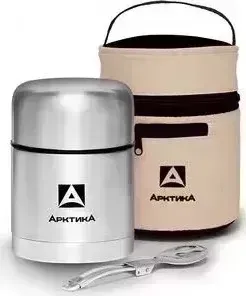 Термос Арктика 0.5 л с супер-широким горлом для супа и еды в чехле (301-500А в чехле)