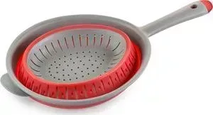 Дуршлаг Oursson складывающийся с ручкой d 20см Silicone (CL3601SP/RD)