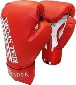 Перчатки боксерские RealSport Leader 10 унций красный