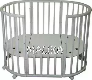 Кроватка детская Малика круглая-овальная Malika 7 в 1 крем