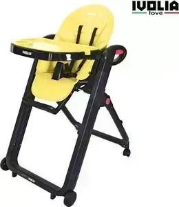 Стул для кормления Ivolia LOVE 02 4 колеса yellow