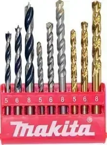 Набор сверл MAKITA 9 шт металл, дерево, бетон 4, 5, 6 мм (D-08660)