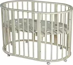 Кровать МОЙ МАЛЫШ круглая-овальная Николь Слоновая кость ММ15-4