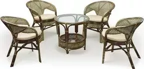 Комплект Vinotti 02/15, 4 кресла+стол олива