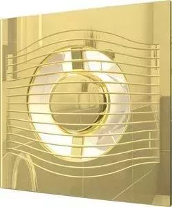 Вентилятор DICITI осевой вытяжной с обратным клапаном D 100 декоративный (SLIM 4C Gold)