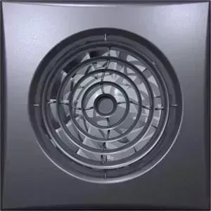 Вентилятор DICITI осевой вытяжной с обратным клапаном D 125 декоративный (AURA 5C dark gray metal)