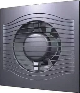 Вентилятор DICITI осевой вытяжной с обратным клапаном D 125 декоративный (SLIM 5C dark gray metal)