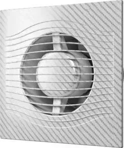 Вентилятор DICITI осевой вытяжной с обратным клапаном D 125 декоративный (SLIM 5C white carbon)