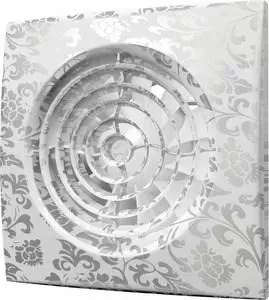 Вентилятор DICITI осевой вытяжной с обратным клапаном D 125 декоративный (AURA 5C white design)
