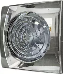 Вентилятор DICITI осевой вытяжной с обратным клапаном D 100 декоративный (AURA 4C Chrome)