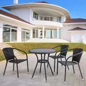 Комплект мебели Afina garden из искуственного ротанга T282ANS/Y137C-W53 brown (3+1)