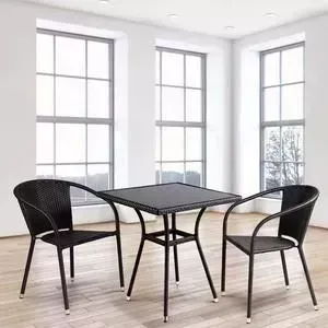 Комплект мебели Afina garden из искуственного ротанга T282BNS/Y137C-W53 brown (2+1)