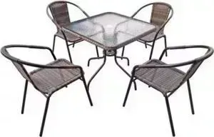 Комплект мебели Afina garden Николь 2B TLH-037B/080SR-80x80 Brown 4Pcs