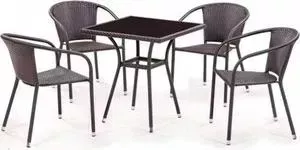 Комплект мебели Afina garden из искусственного ротанга T282BNS/Y137C-W53 brown (4+1)