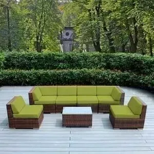 Комплект мебели Afina garden из искусственного ротанга YR822BG brown/green