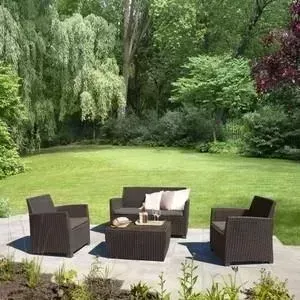 Комплект мебели Afina garden с диваном AFM-2018A brown/cappuccino (имитация ротанга) 4Pcs