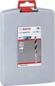 Набор сверл по металлу BOSCH 1.0-10мм 19шт HSS PointTeQ ProBox (2.608.577.351)