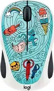 Мышь LOGITECH M238 Doodle Collection BAE-BEE BLUE