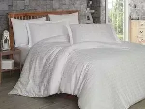 Комплект постельного белья Hobby home collection 1,5 сп, сатин Ekose, кремовое