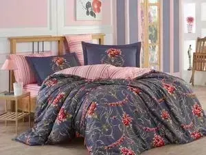 Комплект постельного белья Hobby home collection 1,5 сп, сатин Ornella красное
