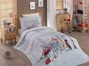 Детское постельное белье Hobby home collection 1,5 сп с покрывалом жаккард Marsele