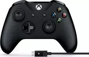 Геймпад MICROSOFT XBox One Controller black + Cable (4N6-00002)