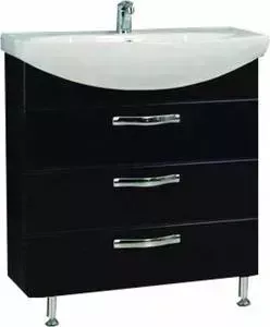 Тумба с раковиной АКВАТОН с Ария 80 н тёмно-коричневая (1A141301AA430 + 1WH207783)