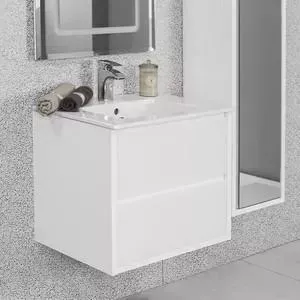 Тумба с раковиной АКВАТОН с Римини 60 белая (1A177701RN010, 32782100Y)