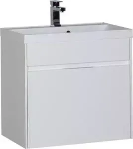 Тумба с раковиной AQUANET с Латина 70 с ящиком, белая (180000, 179394)
