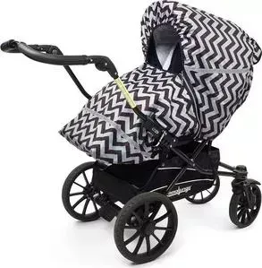 Дождевик Tullsa для прогулочной коляски Chevron black/grey 83713