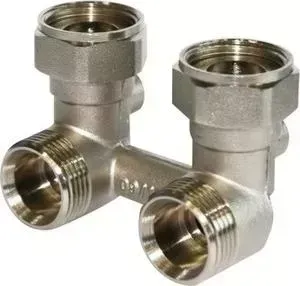 Узел нижнего подключения ROYAL Thermo угловой для двухтрубных систем (3/4" НГ - 3/4" НР) (RTO 53002)