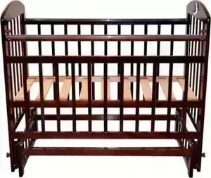 Кроватка детская Briciola 14 маятник поперечный, без ящика, темная BR1407