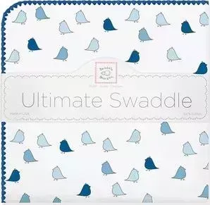 Фланелевая пеленка SwaddleDesigns для новорожденного TB Lt. Chickies (SD-404TB)