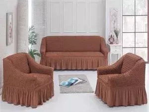 Набор чехлов для мягкой мебели Juanna 3 предмета коричневый (7565коричневый)