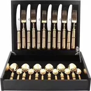 Набор столов Cutipol столовых приборов Line gold из 24-х предметов 9171