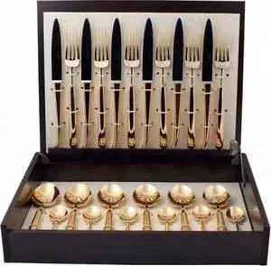 Набор столов Cutipol столовых приборов Carre gold из 24-х предметов 9131