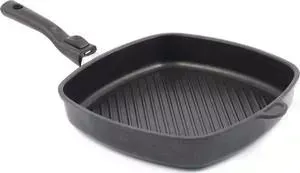 Сковорода гриль AMT Gastroguss со съемной ручкой 28х28 см Induction (I-285G)