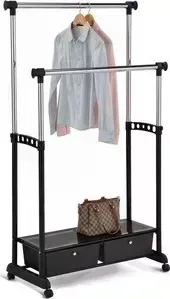 Вешалка Sheffilton SHT-4150B2-1 хром/черный