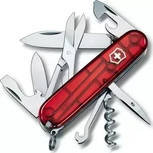 Нож Victorinox Climber 1.3703.T (91мм 18 функций, полупрозрачный, красный)
