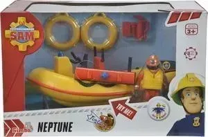Игровой набор SIMBA Пожарный Сэм, Лодка спасателей с акс. + фигурка, 20см