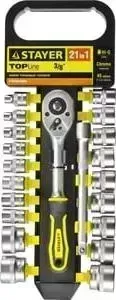 Набор STAYER торцовых головок 6-24 3/8" 21предмет Standard (27752-H21)
