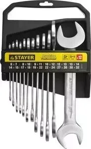 Набор ключей STAYER рожковых 6-32мм 12шт Profi (27037-H12)