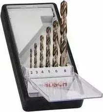Набор сверл по металлу BOSCH 2.0-8.0мм 6шт HSS-CO Robust Line (2.607.019.924)