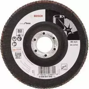 Круг лепестковый торцевой BOSCH 125х22.2мм K80 Best for Inox (2.608.607.640)
