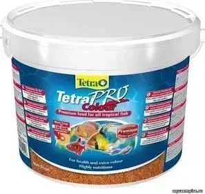 Корм Tetra Pro Colour Crisps Premium Food for All Tropical Fish чипсы усиление окраски для всех видов тропических рыб 10л (140516): характеристик